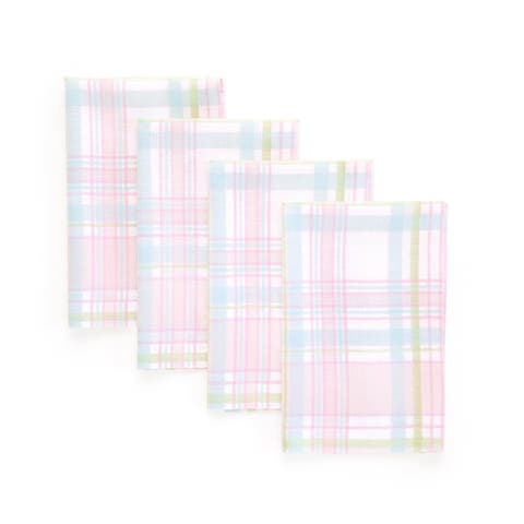 Linen Dinner Napkins - Palm Beach Plaid