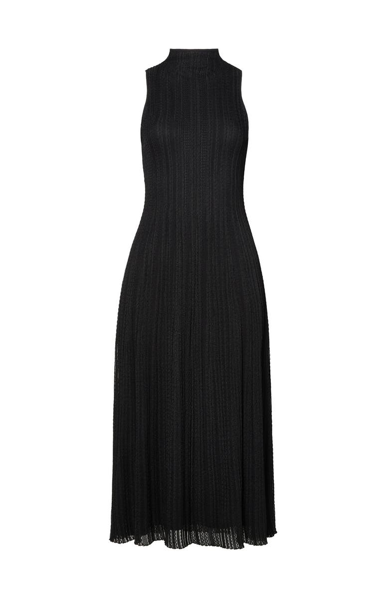 Malina Nessa Halterneck Knitted Midi Dress, Alternate, color, Black