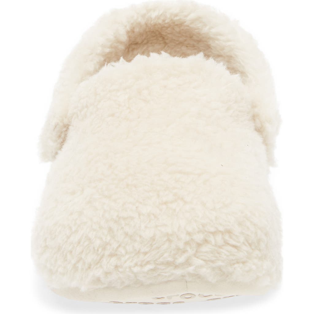 Crocs Classic Cozzzy Faux Fur Slipper Clog In Neutral