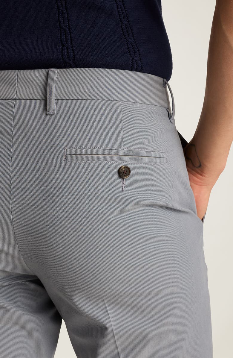 Bonobos Weekday Warrior Slim Fit Flat Front Pants, Alternate, color, Tuesday Grey Blue Fine Stripe