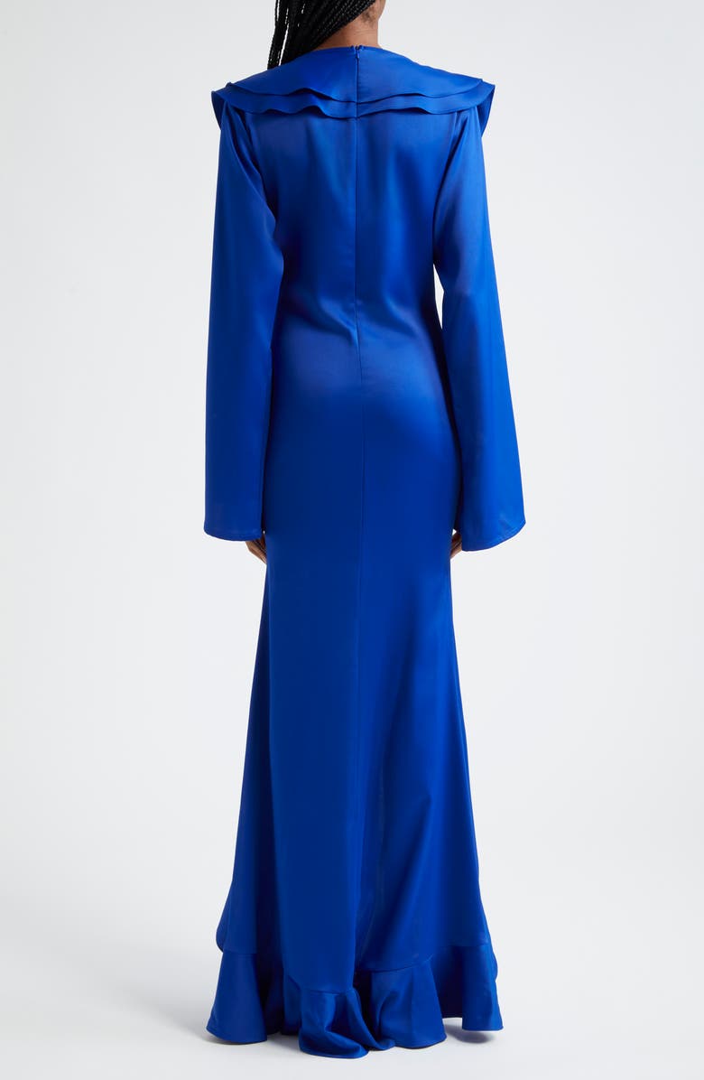 ORIRE Wally Shirred Long Sleeve Maxi Dress, Alternate, color, Blue