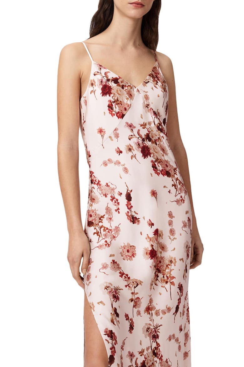 Melody Floral Silk Blend Midi Slipdress, Alternate, color, ARMADA SOFT PINK