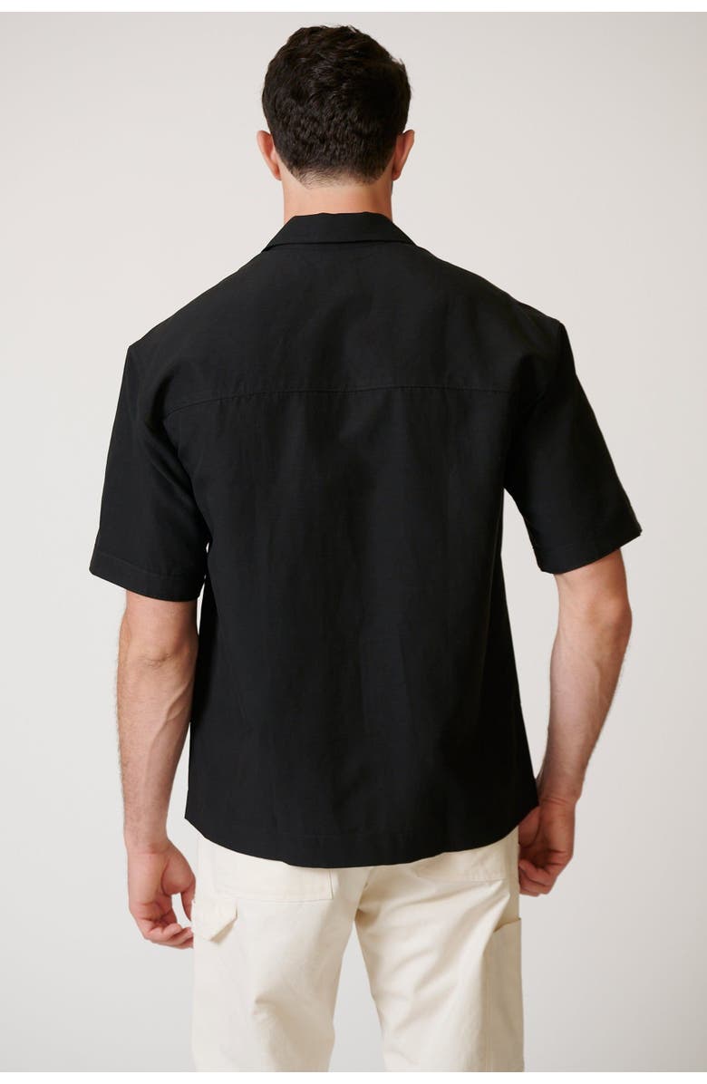 LEISURE LAB Palma Button Up, Alternate, color, Matte Black