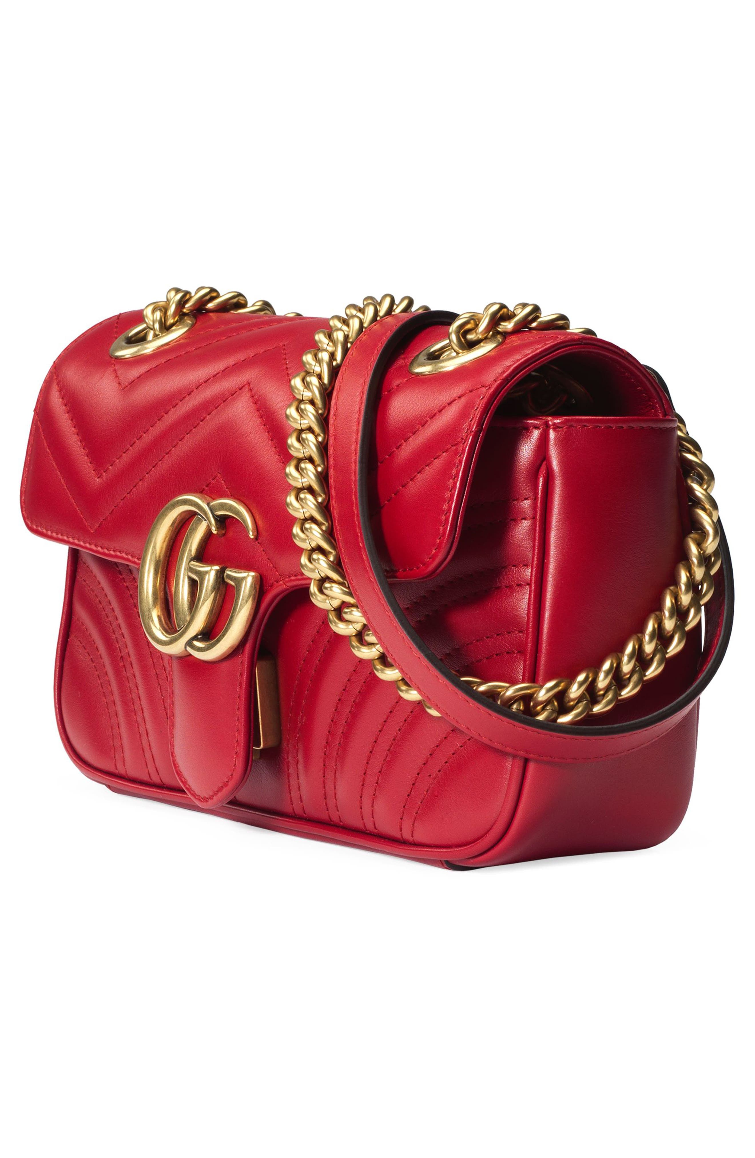 Gucci Mini GG 2.0 Matelassé Leather Shoulder Bag, Alternate, color, 