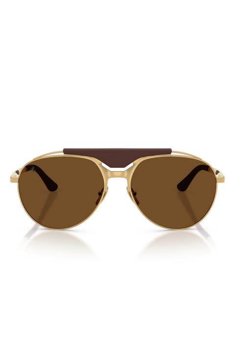 59mm Polarized Pilot Sunglasses