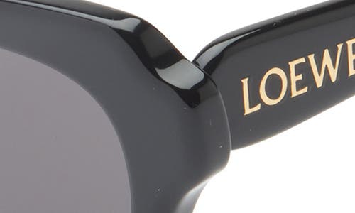 Loewe Slim 53mm Round Sunglasses In Black