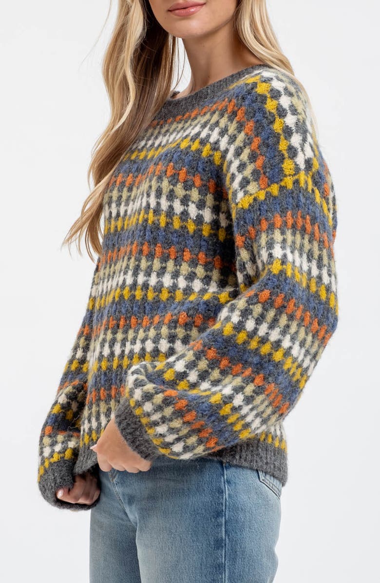 Blu Pepper Drop Shoulder Crewneck Sweater, Alternate, color, 