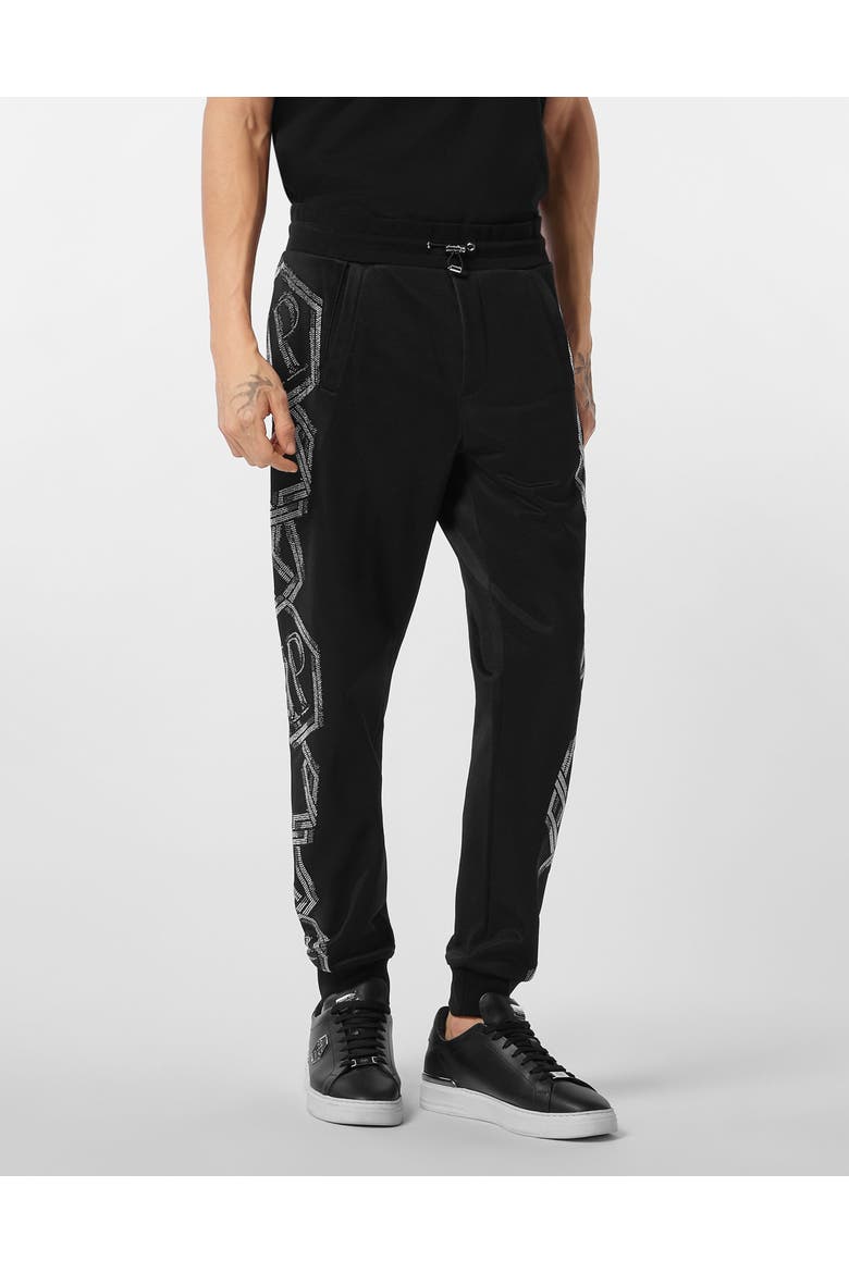 Trousers Jogging Chains Men, Main, color, black