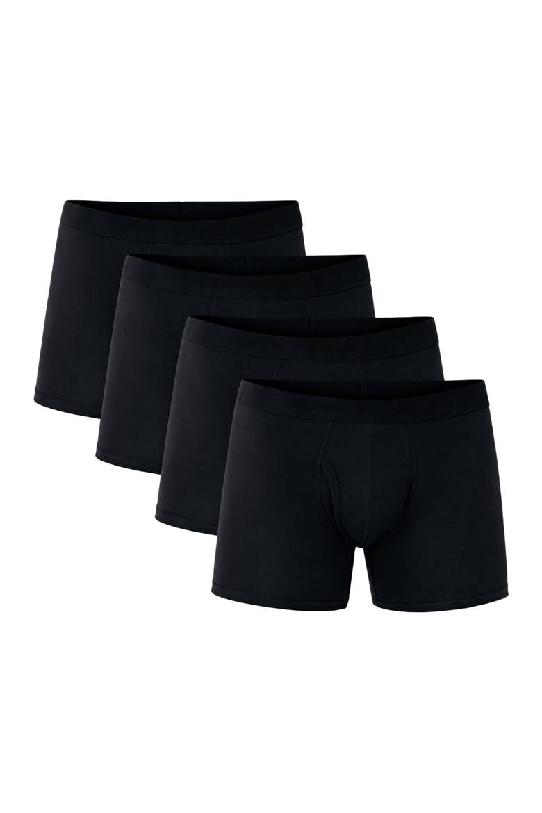 Everyday Boxer Brief 4-Pack Made With Organic Cotton, Alternate, color, Black