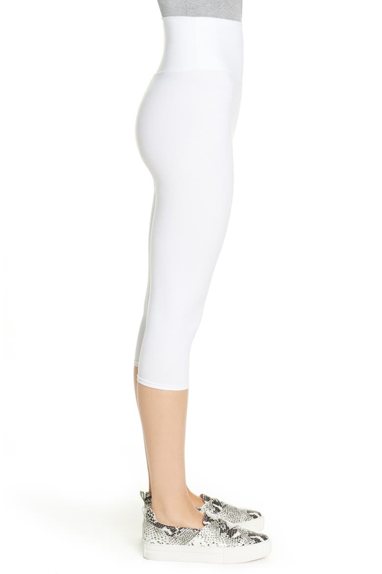 Go To High Waist Capri Leggings, Alternate, color, WHITE