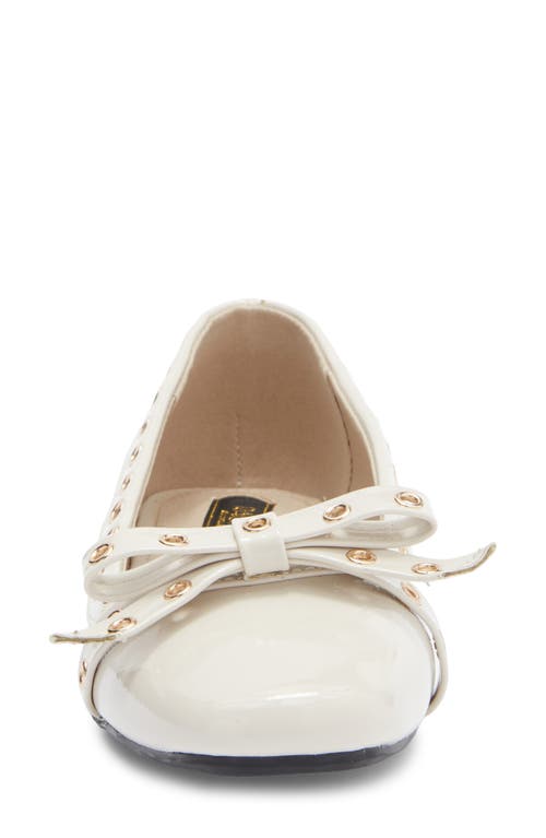 Rachel Rachel Roy Blink Grommet Bow Flat In White