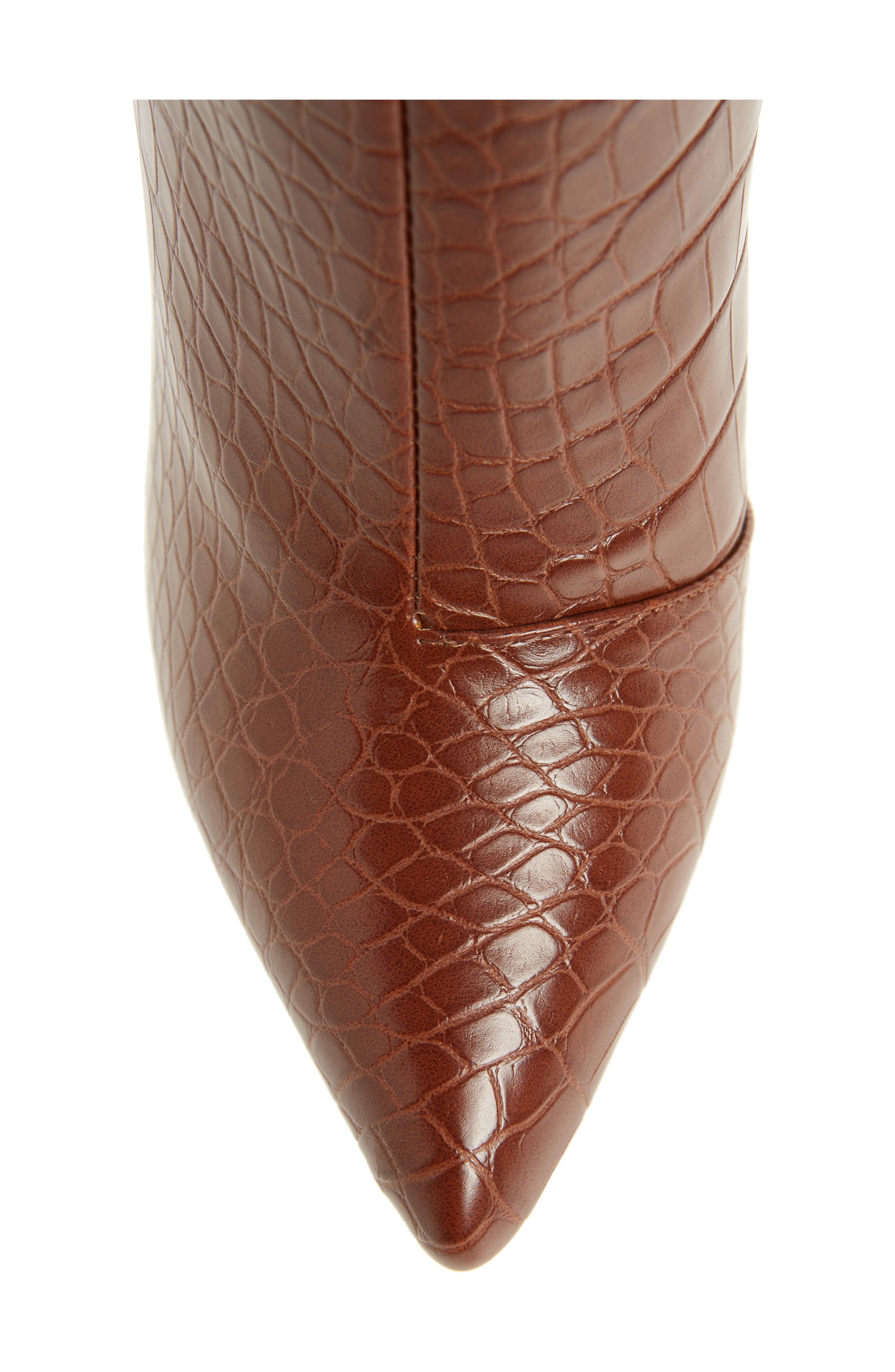 Milla Faux Leather Pointed Toe Boot, Alternate, color, SEPIA