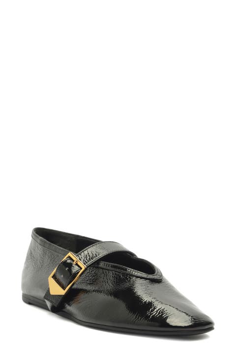 Courtney Patent Leather Mary Jane Flat (Women)