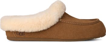 お値下げ！UGG W ANSLEY 3312 CLOUD 7 UGG® Ansley Genuine Shearling Trim Suede Mule (Women) | Nordstrom