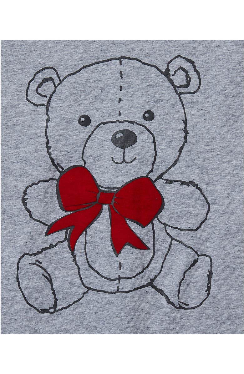 Lands' End Girls Graphic Tee Shirt, Alternate, color, Gray Heather Teddy Bear