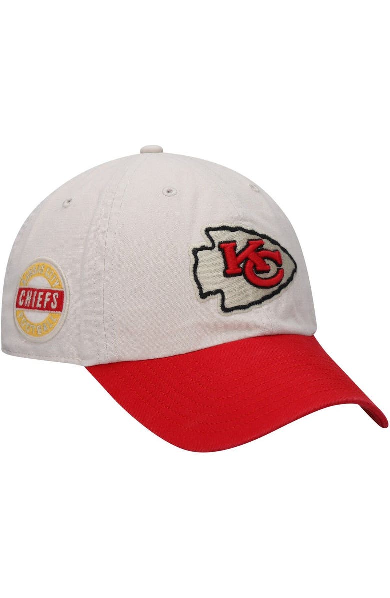 '47 Men's '47 Cream/Red Kansas City Chiefs Sidestep Clean Up Adjustable Hat, Main, color, Cream
