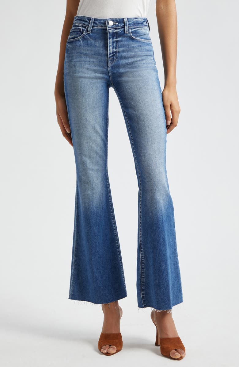 L'AGENCE Sera High Waist Flare Jeans, Main, color, Laguna