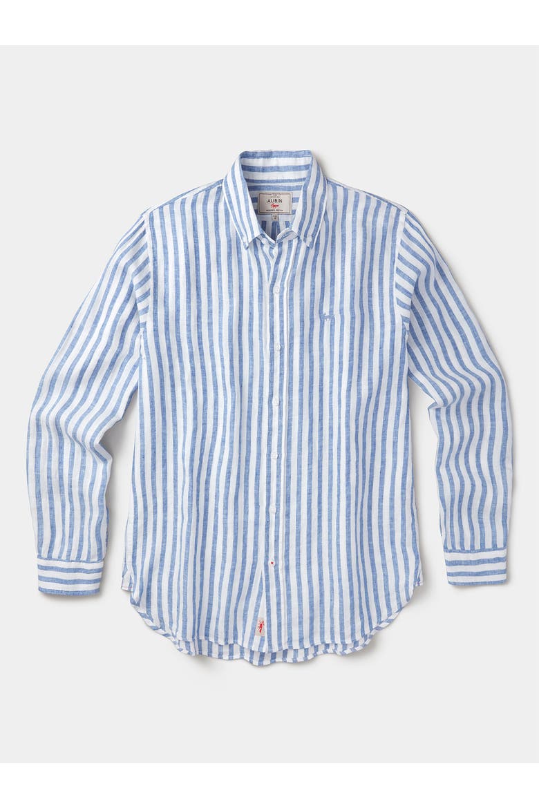 Worlaby Linen Long Sleeve Shirt, Alternate, color, Blue Stripe
