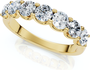 Bliss Diamond 1Ct TW Diamond U Prong 7-Stone Wedding Ring 14k Gold or Platinum Lab Grown