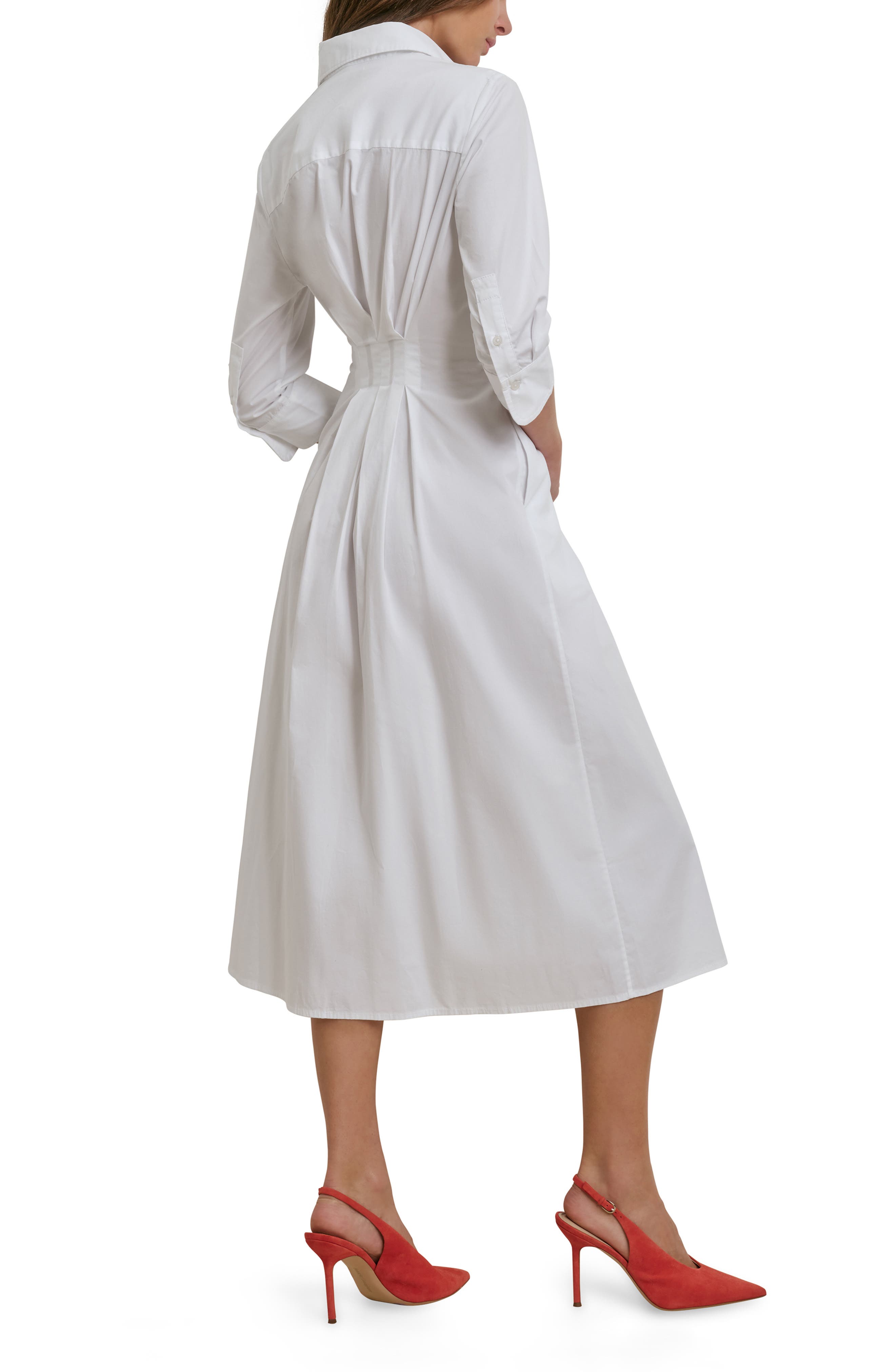 The Well Mannered Tie Waist Shirtdress - image 2