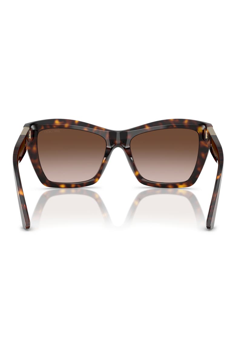 54mm Gradient Cat Eye Sunglasses, Alternate, color, HAVANA / GRADIENT BROWN