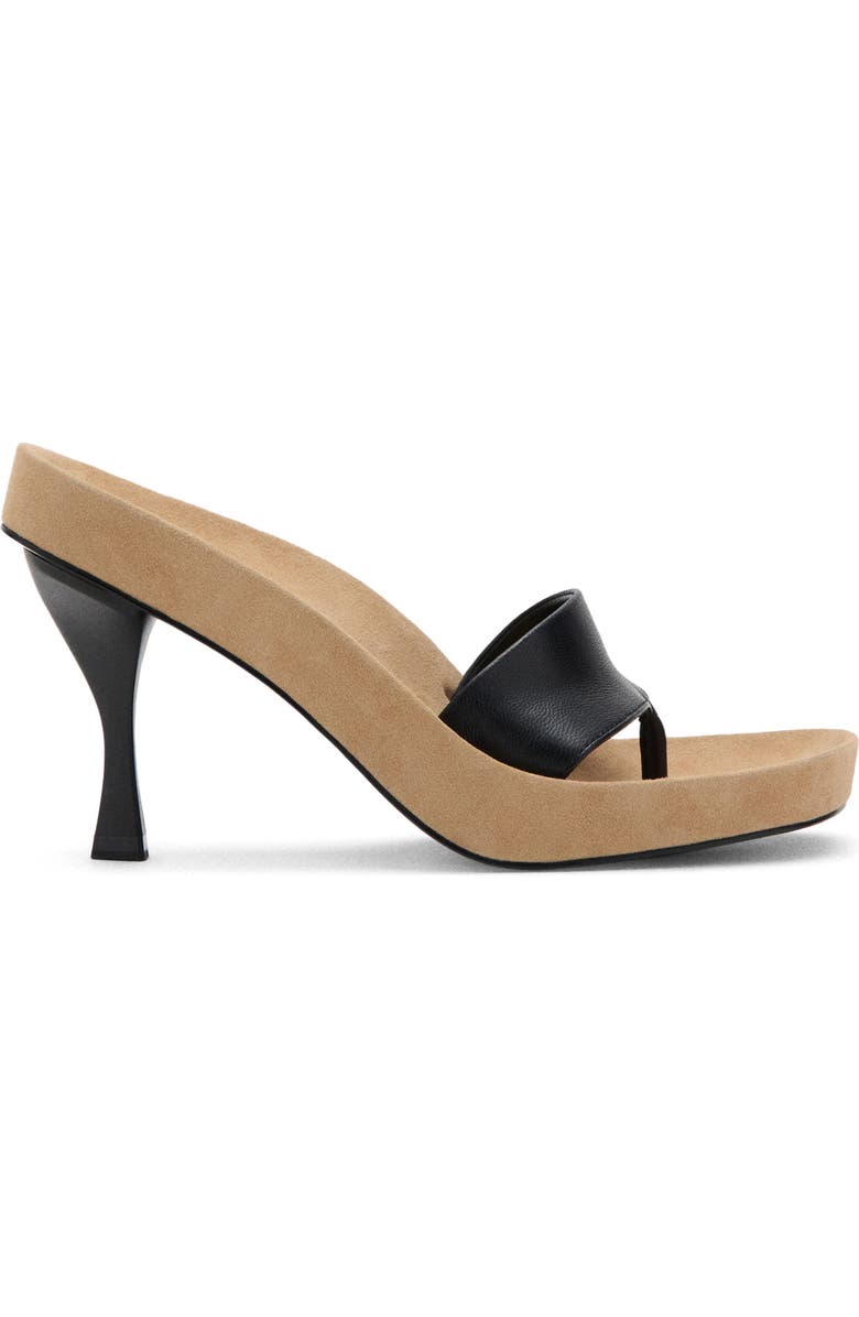 MANGO Two Tone Thong Slide Sandal, Alternate, color, Sand