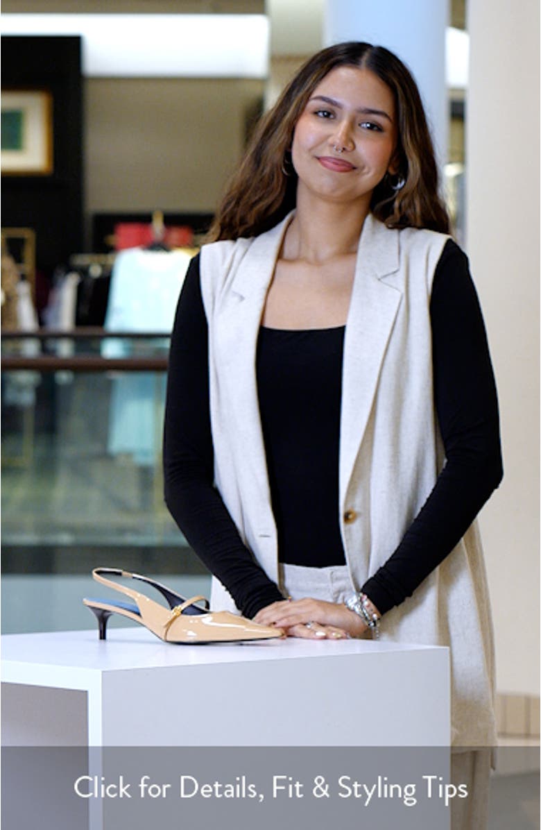 Double T Buckle Slingback Mary Jane Kitten Heel Pump, sales video thumbnail