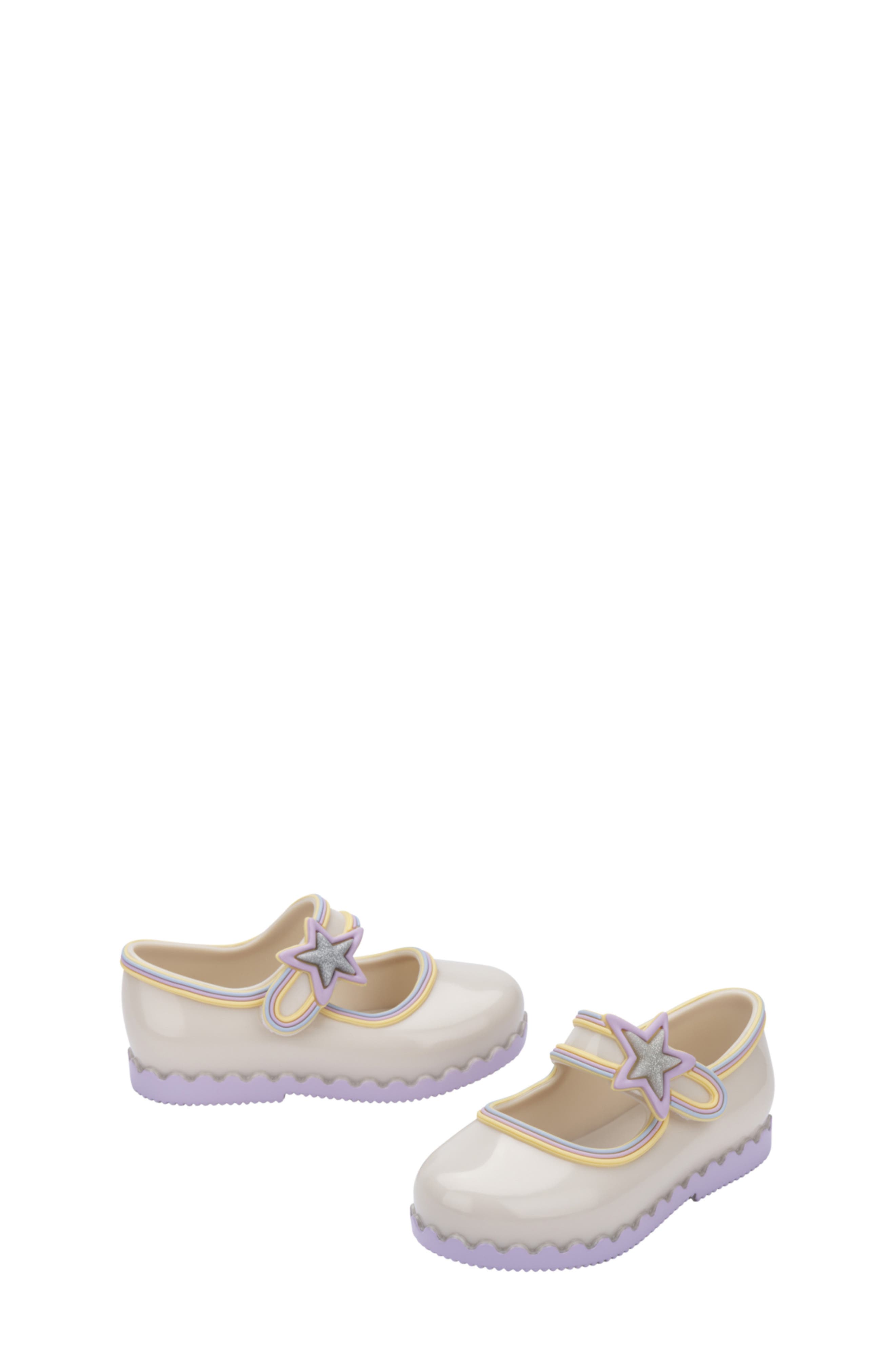 Kids' Hip Ballerina Mary Jane Flat, Alternate, color, BEIGE/ LILAC