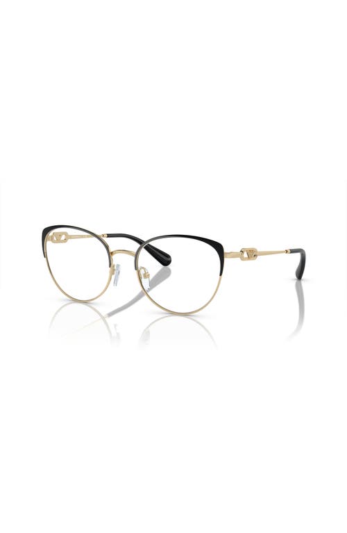 Emporio Armani 51mm Cat Eye Optical Glasses In Brown