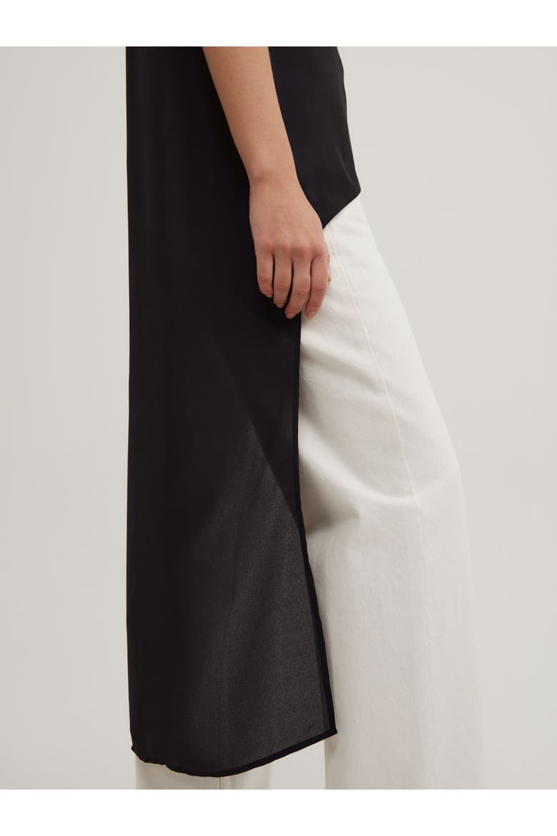 Hi Low Woven Top, Alternate, color, Black