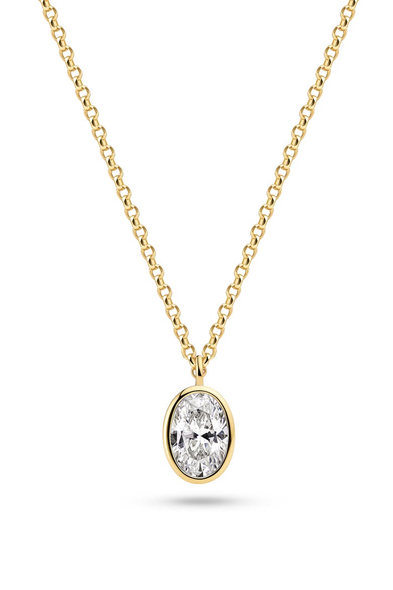 Necklace Sardinien Ovale, Main, color, 18K Gold Plated / White