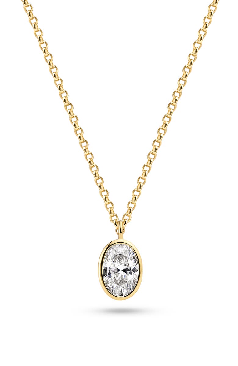 Sif Jakobs Jewellery Necklace Sardinien Ovale, Main, color, 18K Gold Plated / White