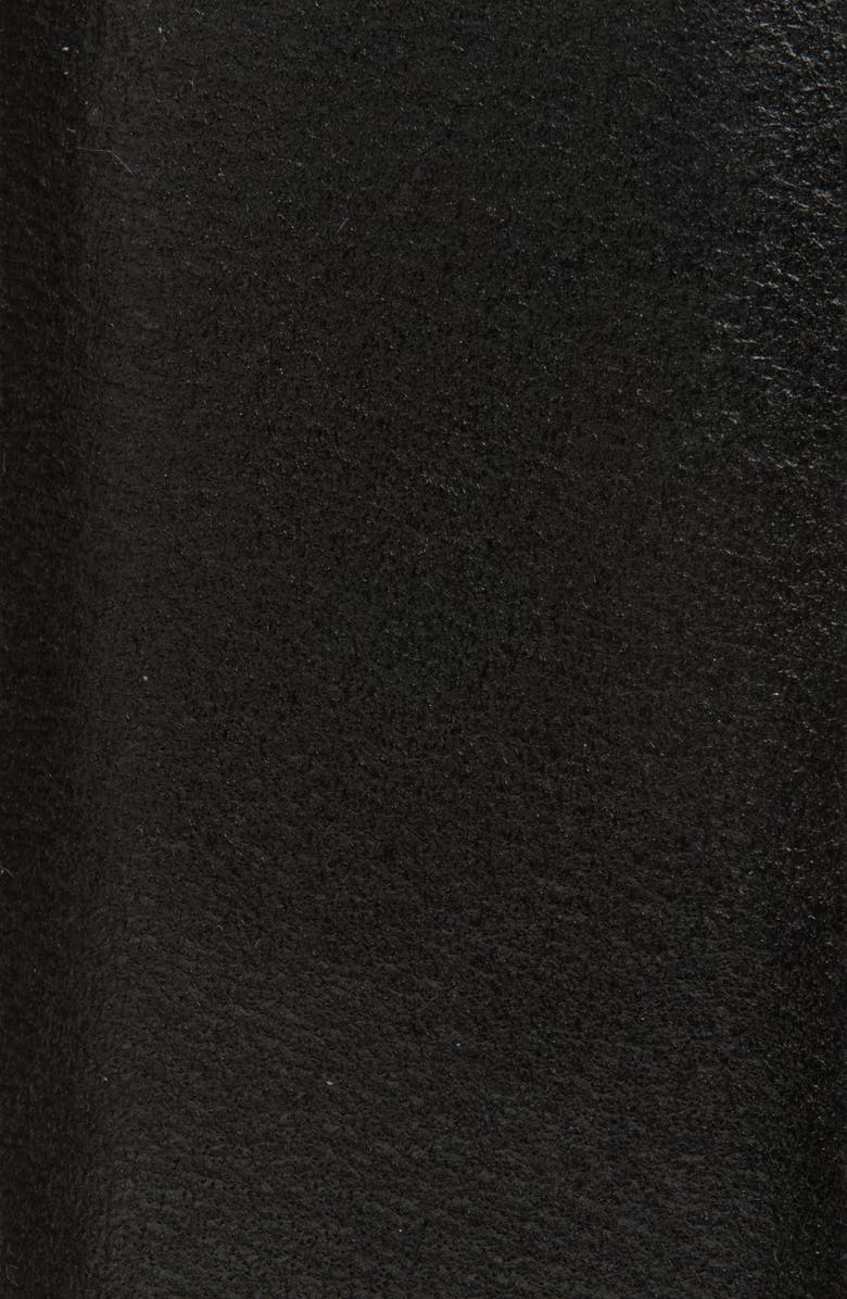 McQueen Sling Leather Belt, Alternate, color, Black/ Silver