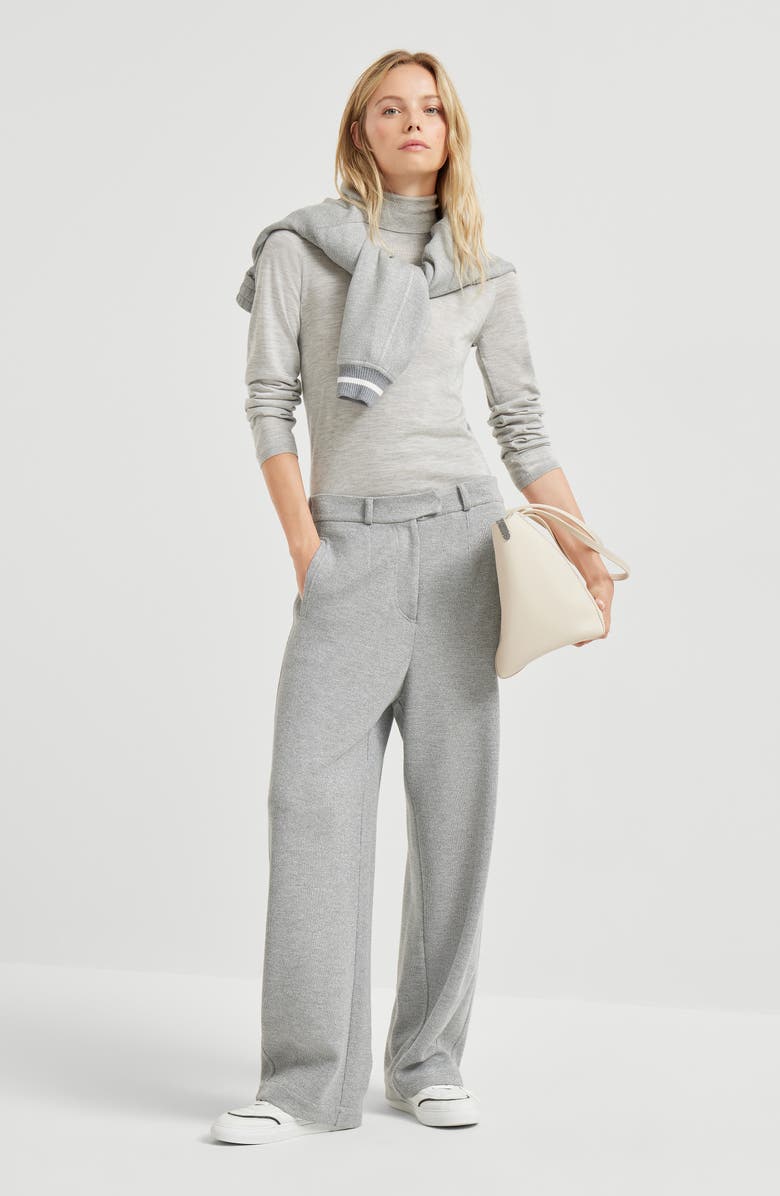 Brunello Cucinelli Lightweight sweater, Alternate, color, Light Grey