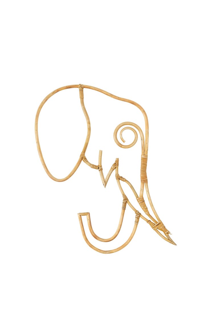 Rattan Elephant, Main, color, Natural
