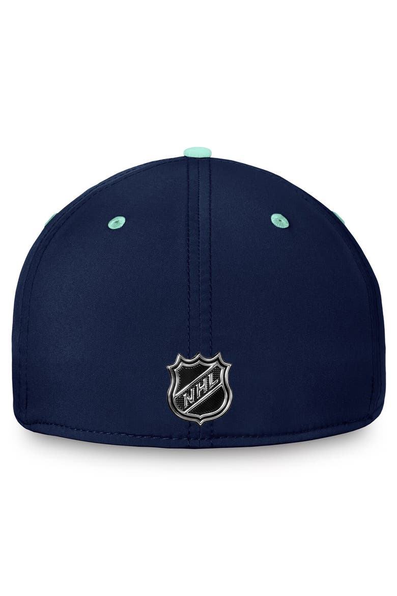 Men's Fanatics Branded  Deep Sea Blue/Light Blue Seattle Kraken Authentic Pro Rink Two-Tone Flex Hat, Alternate, color, Navy