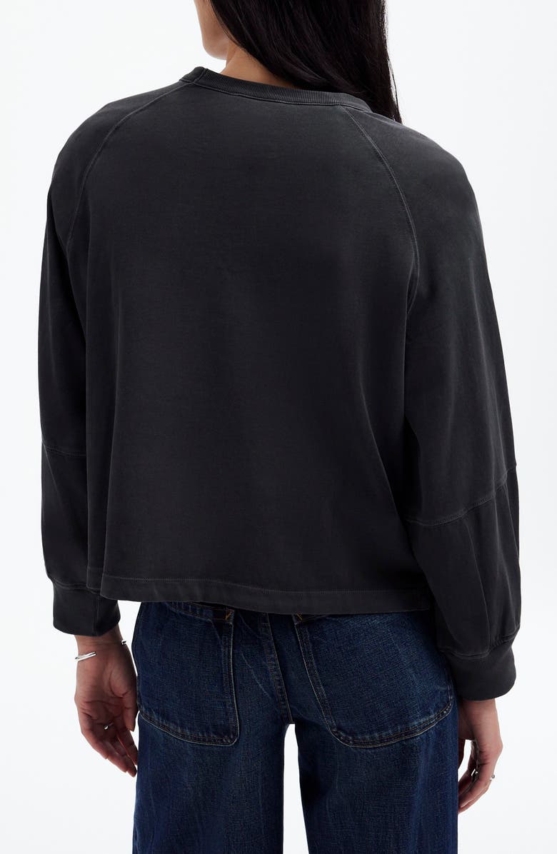 Madewell Relaxed Long Sleeve Raglan T-Shirt, Alternate, color, Black Coal
