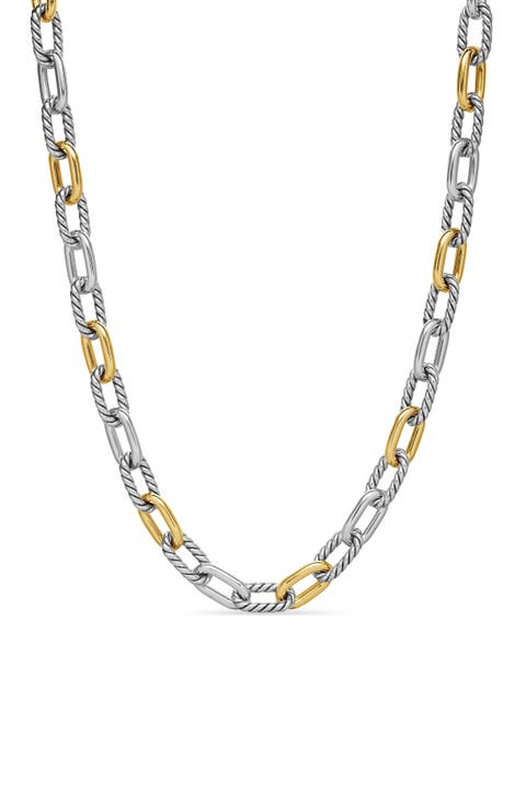 DY Madison® Sterling Silver & 18K Yellow Gold Chain Necklace, 8.5mm