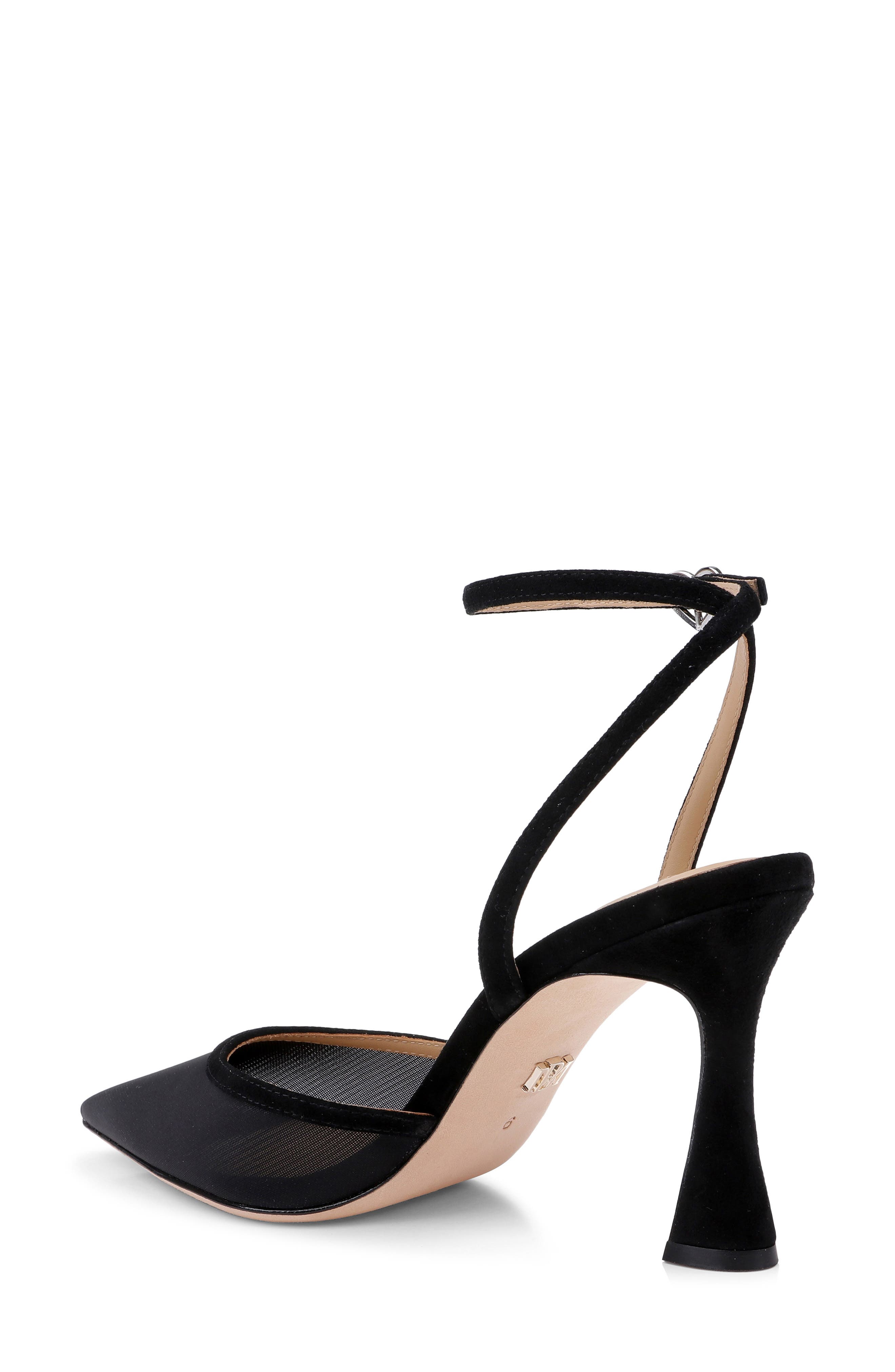 Badgley Mischka Collection Yordan Ankle Strap Pump, Alternate, color, Black Suede