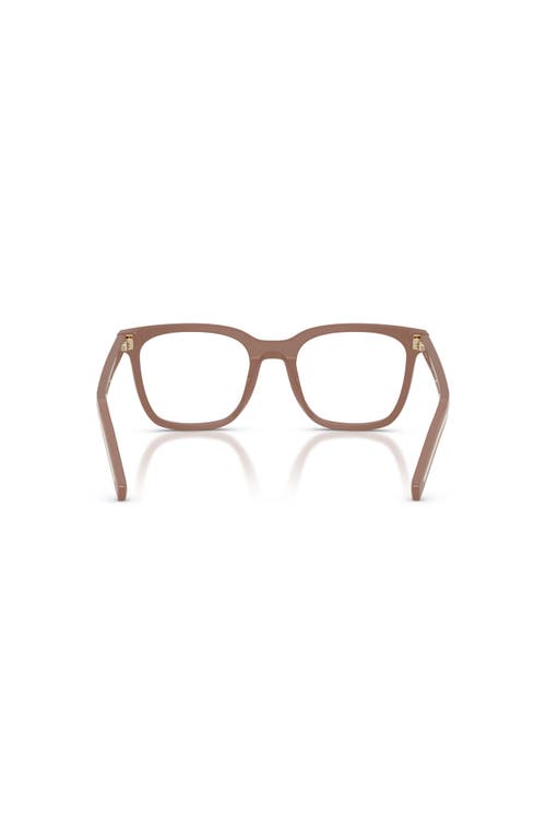 Prada 50mm Rectangle Optical Glasses In Brown