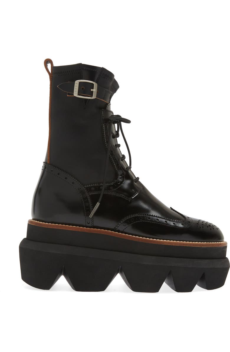 Sacai Wingtip Engineer Sock Boot, Alternate, color,