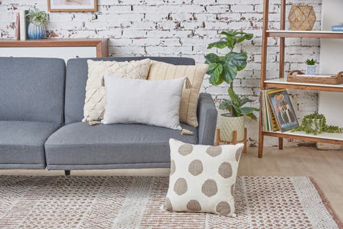 Carol & Frank Polka Dot Cotton Decorative Throw Pillow, 18" X 18" In Brown