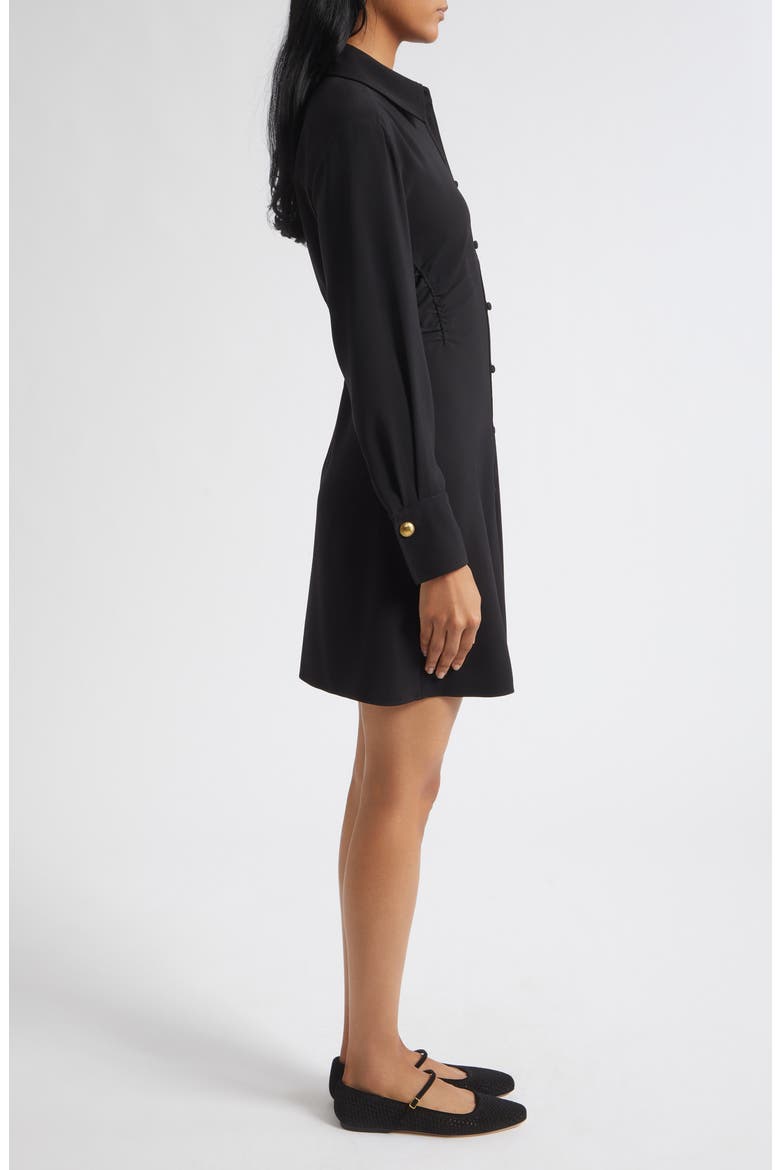 Shiloh Ruched Shirtdress, Alternate, color, BLACK
