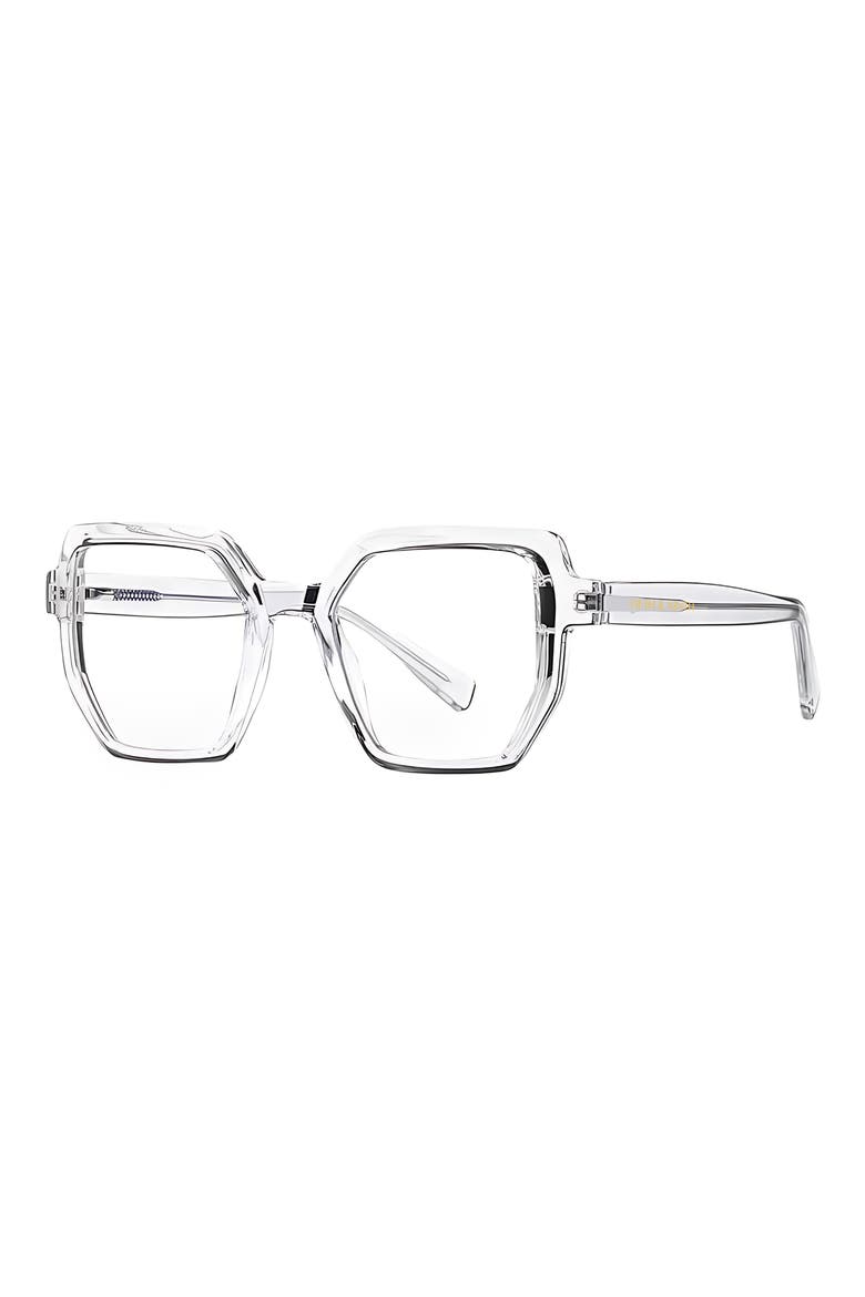 Monroe 48mm Square Blue Light Blocking Glasses, Alternate, color, CLEAR / CLEAR