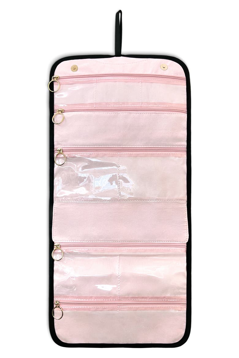 Travel Organizer, Alternate, color, BLACK/ BLUSH