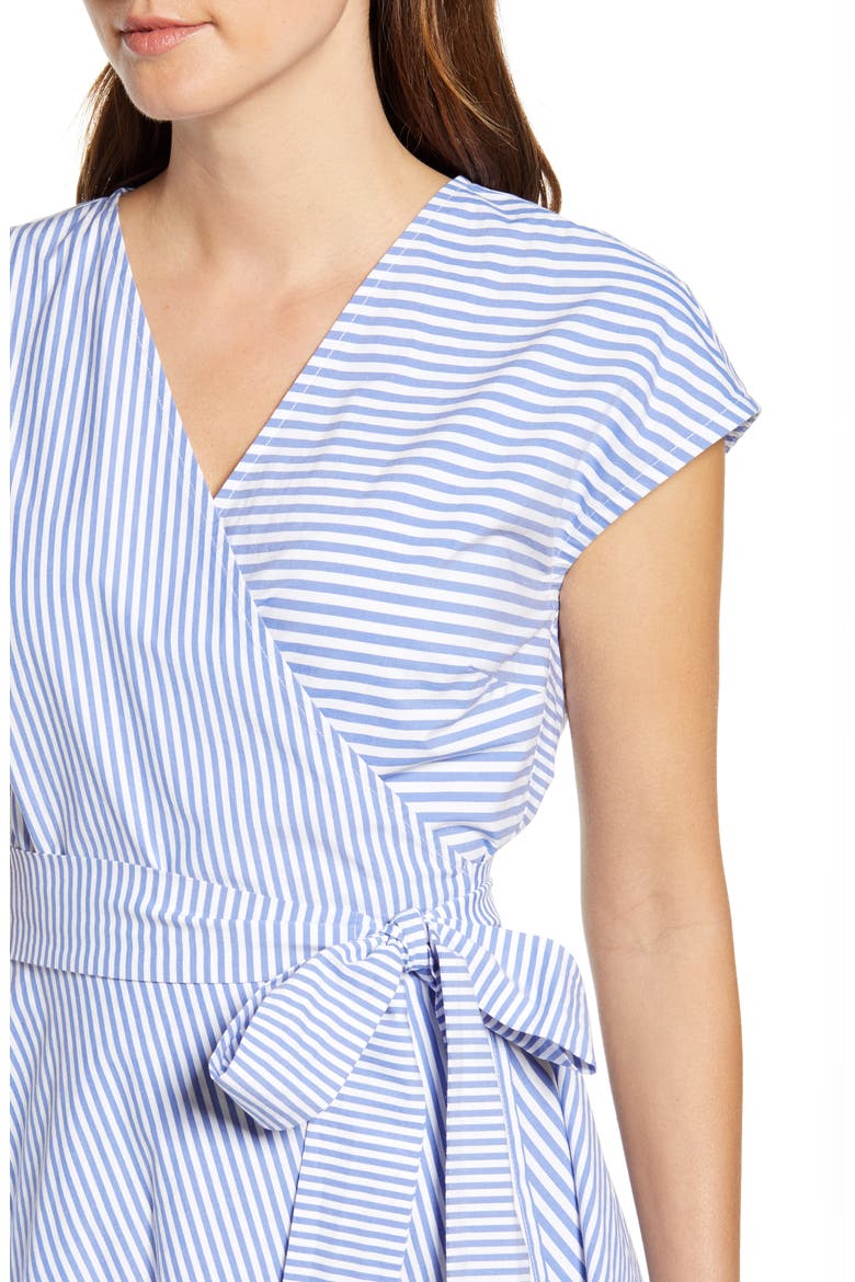 Grier Mix Stripe Wrap Dress, Alternate, color, MARLIN