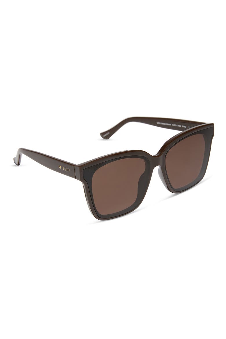 Madison 63mm Oversize Square Sunglasses, Alternate, color, MAHOGANY