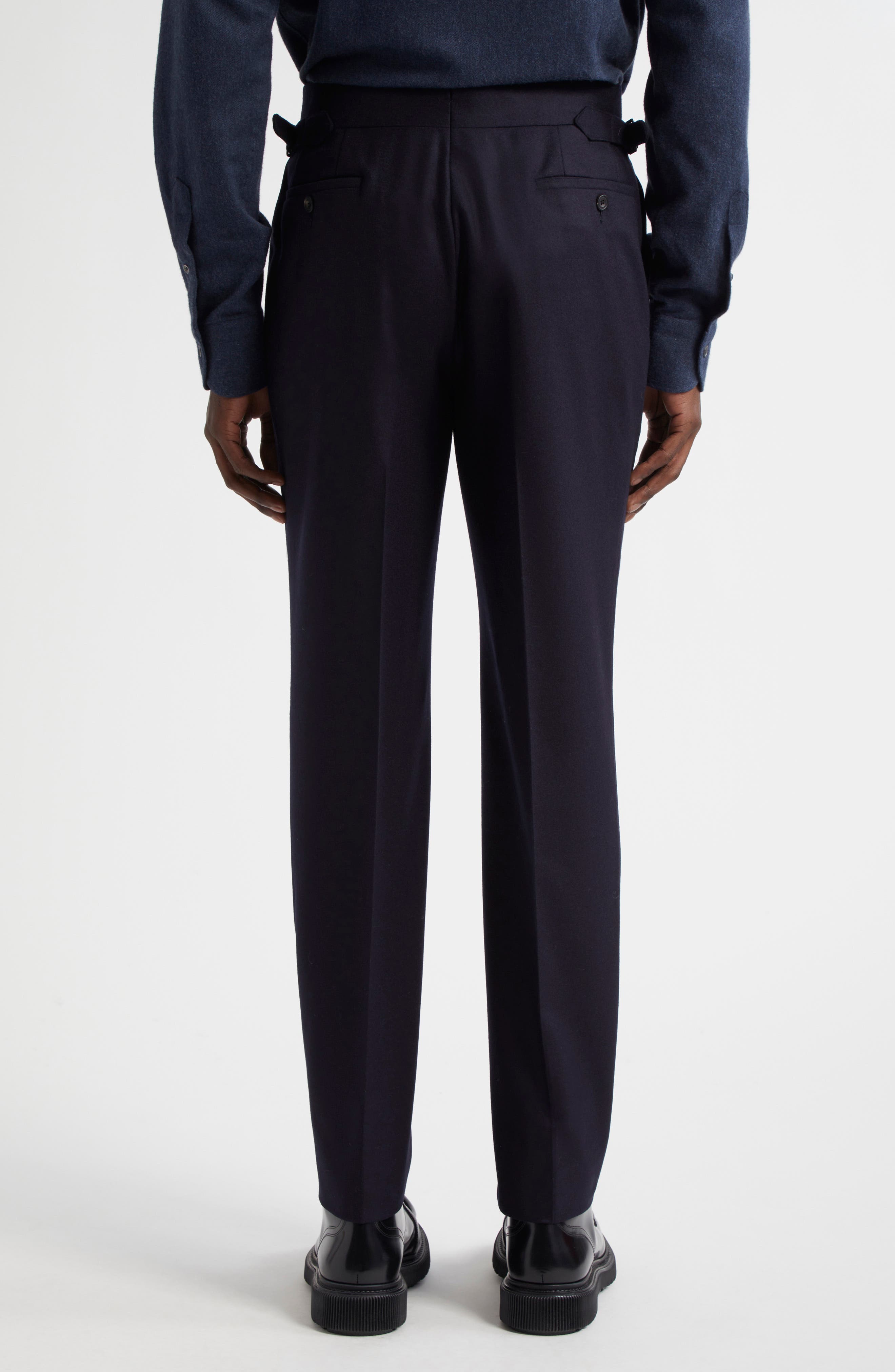 Pleated Virgin Wool Twill Trousers - image 2