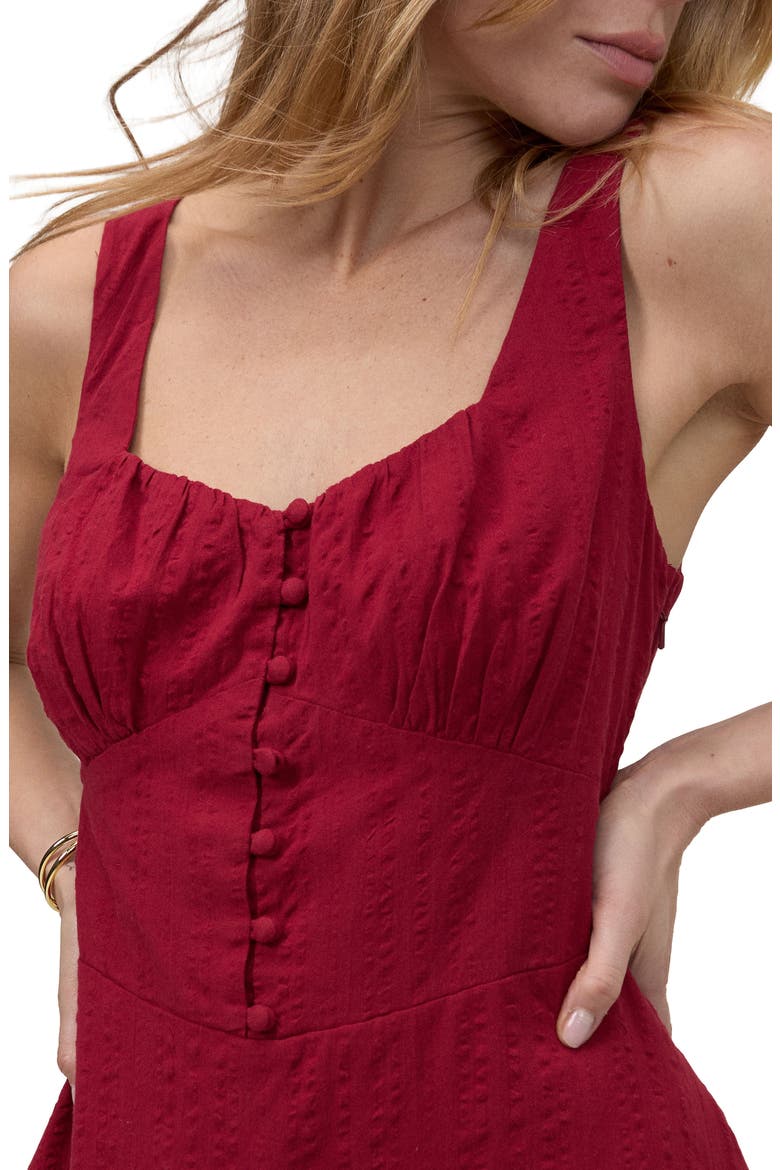Melody Sweetheart Neck Midi Dress, Alternate, color, RED