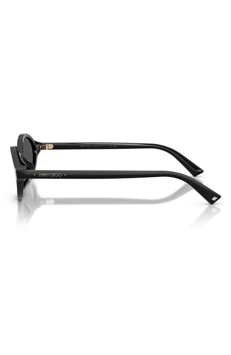 Jimmy Choo 51mm Oval Sunglasses, Alternate, color, Black / Dark Grey